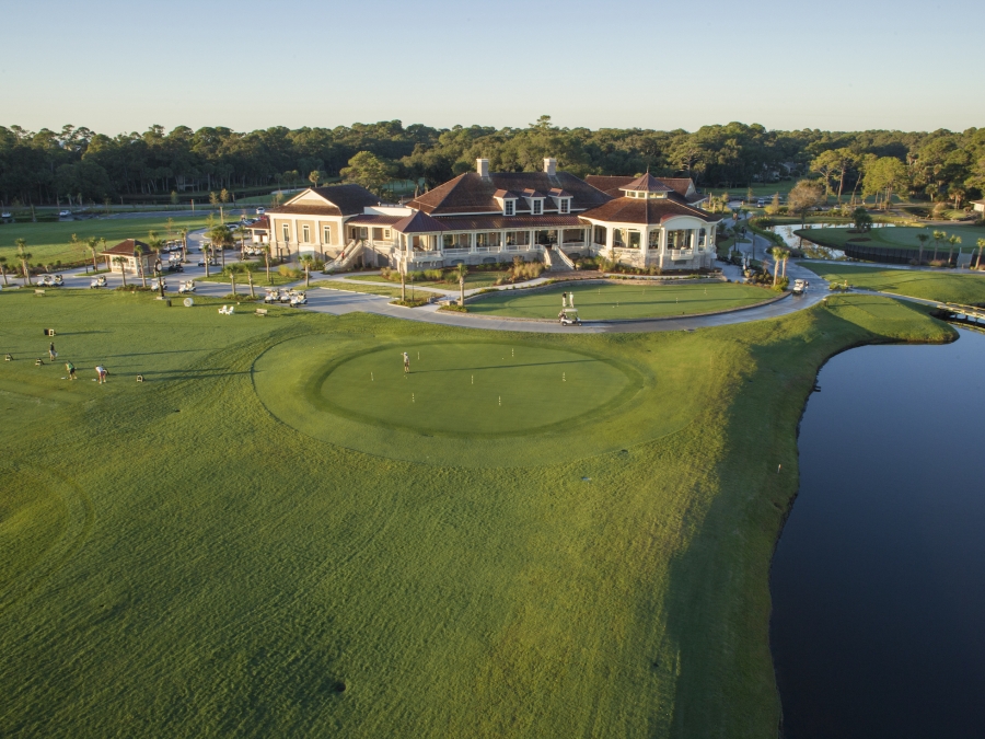 Ariel photograph of the plantation golf club 