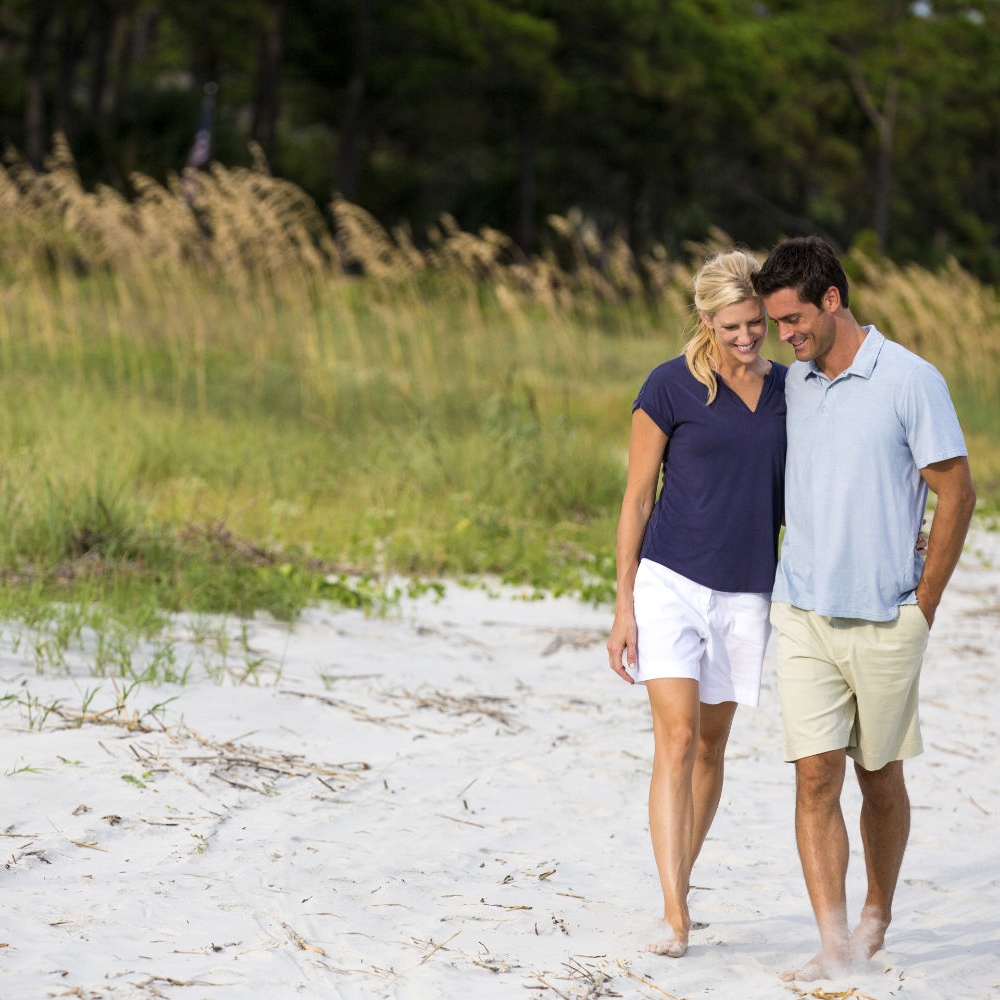 Walking on the beach